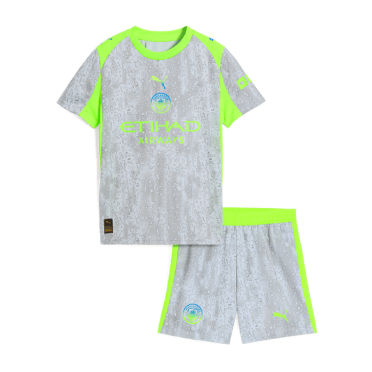 Set Tricouri Fotbal Manchester City Treilea 2025/26 Pentru Copii