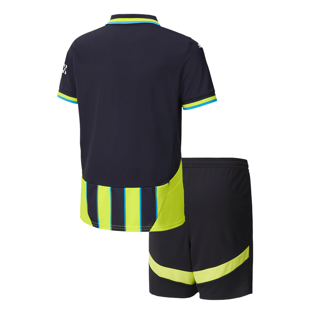 Set Tricouri Fotbal Manchester City Deplasare 2024/25 Pentru Copii