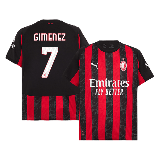 Tricouri Fotbal AC Milan GIMENEZ #7 Acasă 2025/26 - Premium