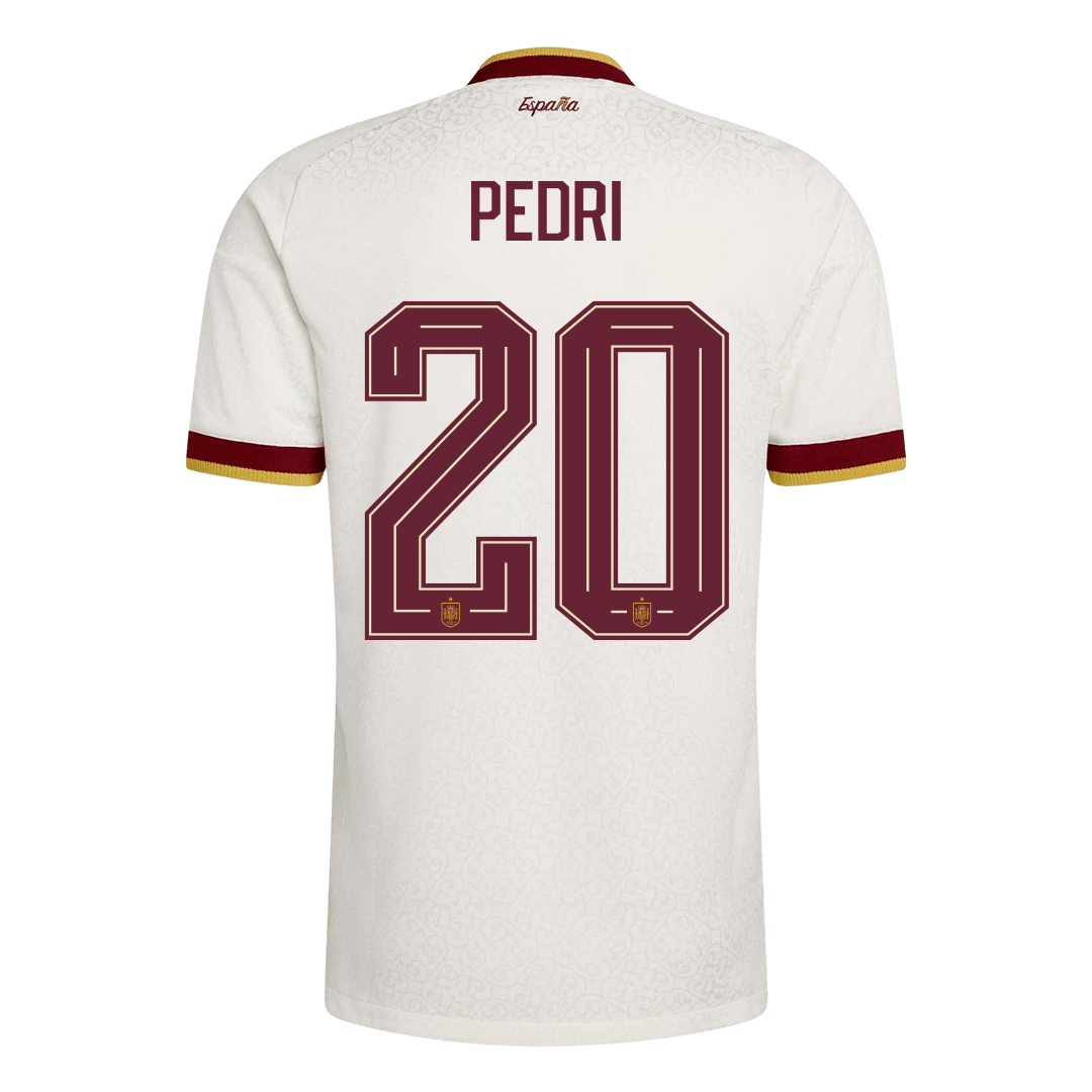 Tricouri Fotbal Spania PEDRI #20 Deplasare Cupa Mondială 2026 Authentic