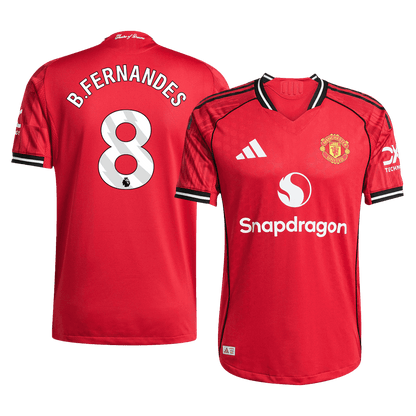 Tricouri Fotbal Manchester United B.FERNANDES #8 Acasă 2025/26 Authentic