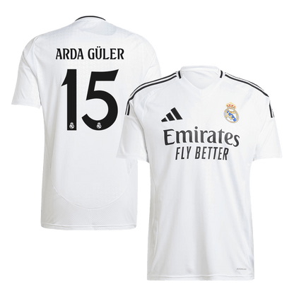 Tricouri Fotbal Real Madrid ARDA GÜLER #15 Acasă 2024/25 (mărime mare)