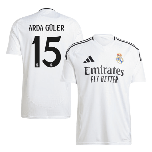 Tricouri Fotbal Real Madrid ARDA GÜLER #15 Acasă 2024/25 (mărime mare)