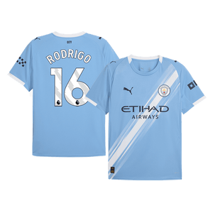Tricouri Fotbal Manchester City RODRIGO #16 Acasă 2025/26 - Premium (mărime mare)