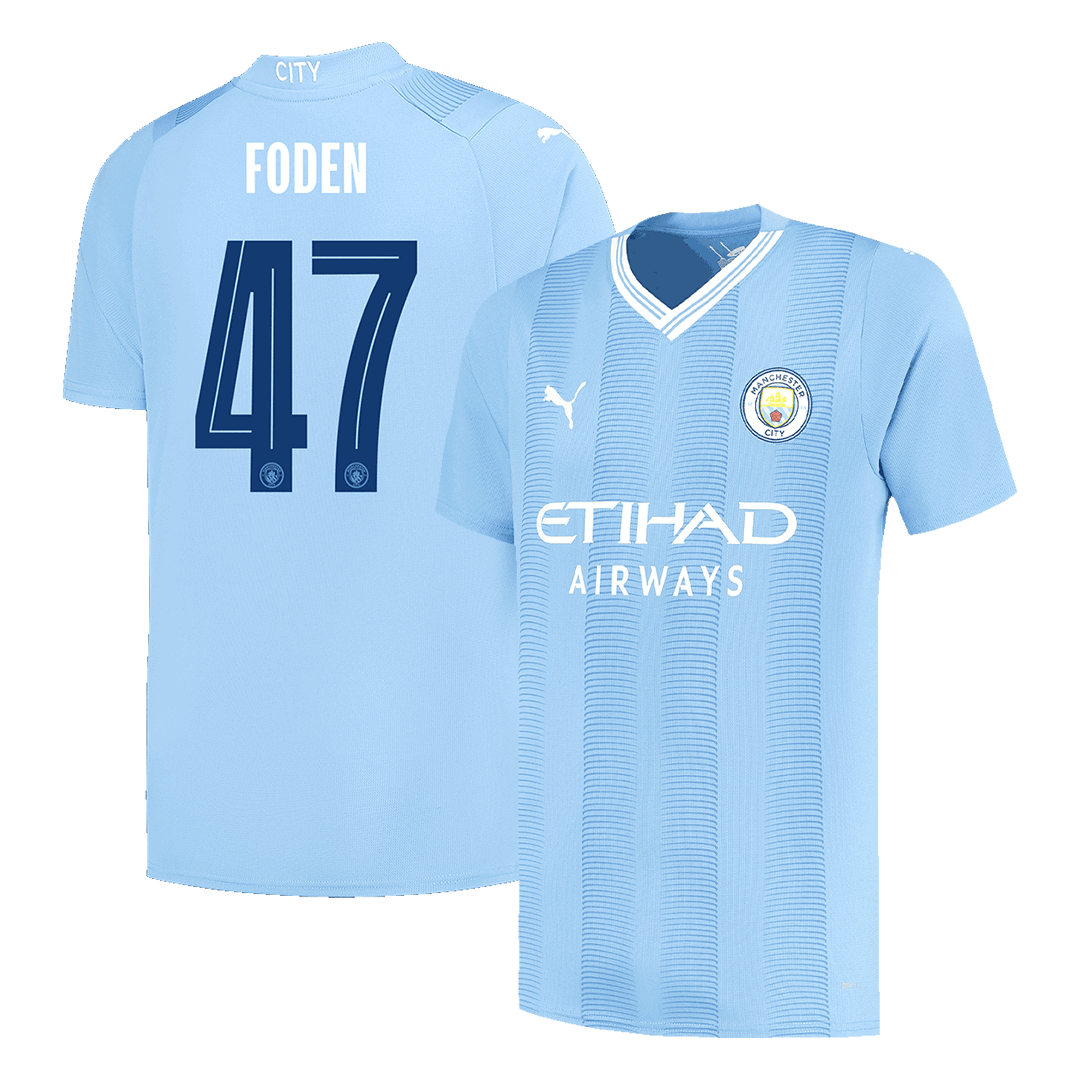 Tricouri Fotbal Manchester City FODEN #47 Acasă 2023/24 (mărime mare)