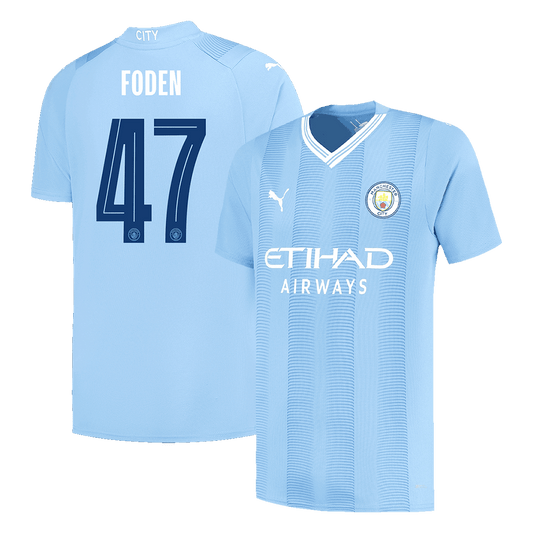 Tricouri Fotbal Manchester City FODEN #47 Acasă 2023/24 (mărime mare)