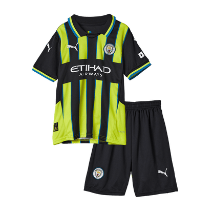 Set Tricouri Fotbal Manchester City Deplasare 2024/25 Pentru Copii