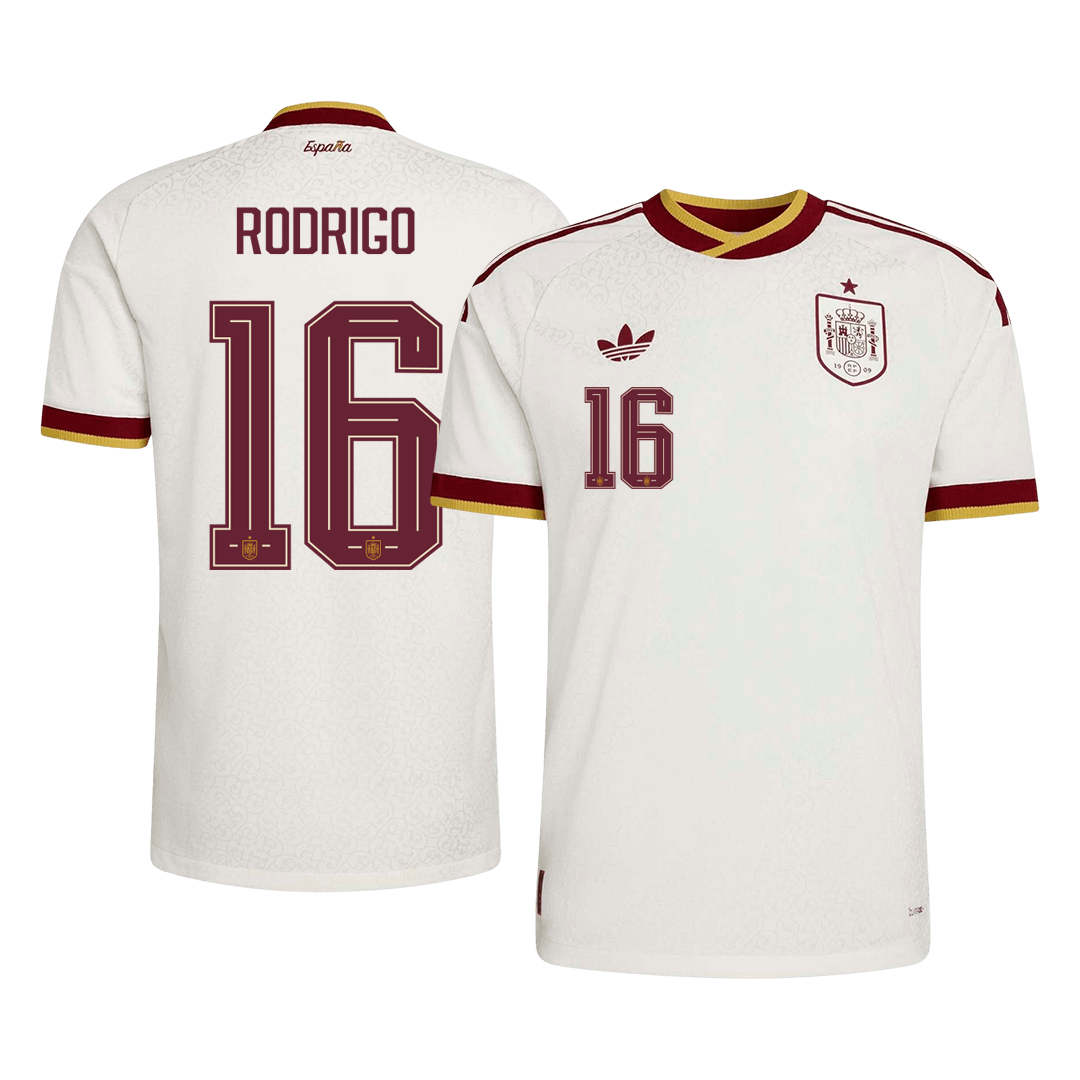 Tricouri Fotbal Spania RODRIGO #16 Deplasare Cupa Mondială 2026 Authentic