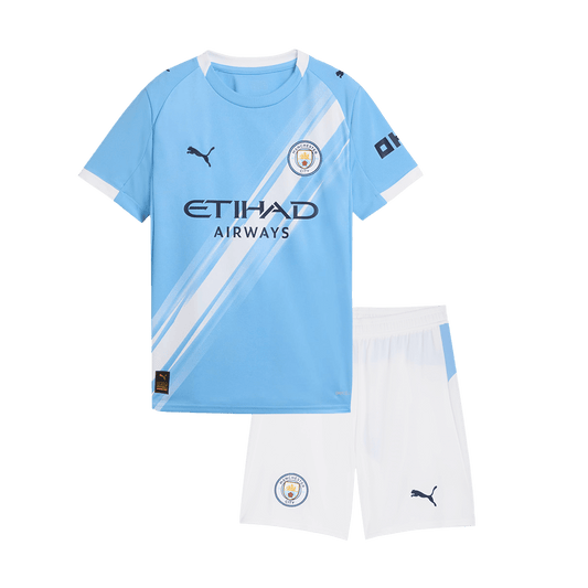 Set Tricouri Fotbal Manchester City Acasă 2025/26 Pentru Copii
