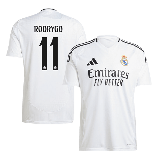 Tricouri Fotbal Real Madrid RODRYGO #11 Acasă 2024/25 (mărime mare)