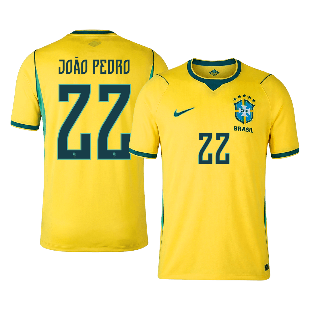 Tricouri Fotbal Brazilia JOÃO PEDRO #22 Acasă Cupa Mondială 2026