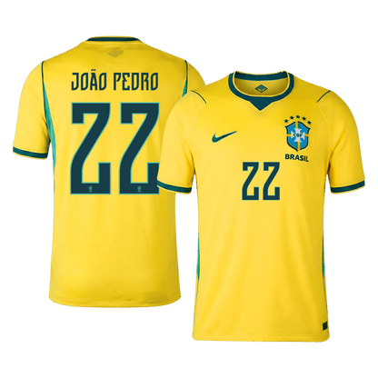 Tricouri Fotbal Brazilia JOÃO PEDRO #22 Acasă Cupa Mondială 2026