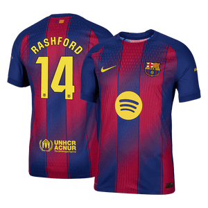 Tricouri Fotbal Barcelona RASHFORD #14 Acasă 2025/26 Authentic