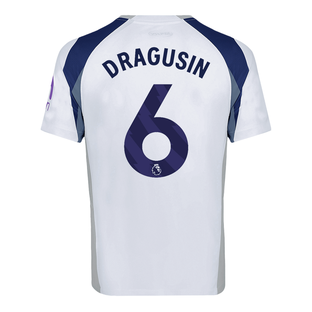Tricouri Fotbal Tottenham Hotspur DRAGUSIN #6 Acasă 2025/26 (mărime mare)