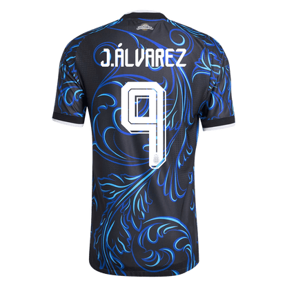 Tricouri Fotbal Argentina J. ÁLVAREZ #9 Deplasare Cupa Mondială 2026 Authentic