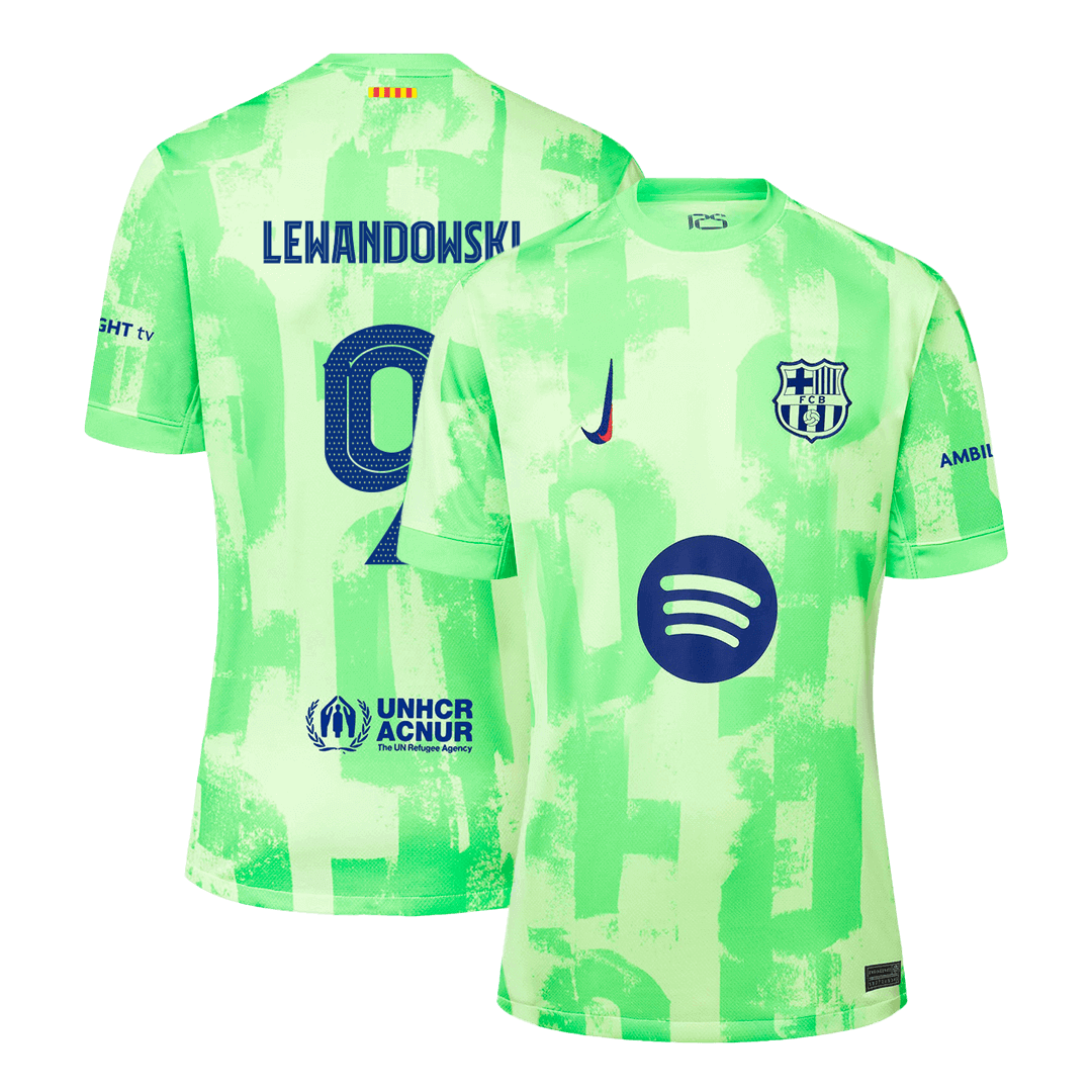 Tricouri Fotbal Barcelona LEWANDOWSKI #9 Treilea 2024/25 - Super