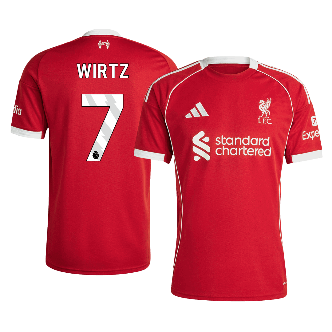 Tricouri Fotbal Liverpool WIRTZ #7 Acasă 2025/26