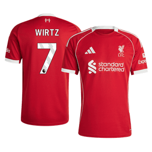 Tricouri Fotbal Liverpool WIRTZ #7 Acasă 2025/26