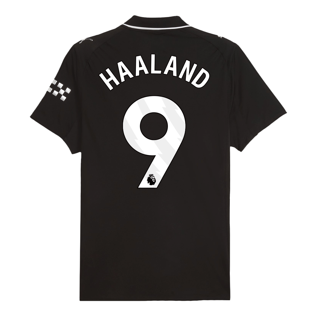 Tricouri Fotbal Manchester City HAALAND #9 Deplasare 2025/26 Authentic