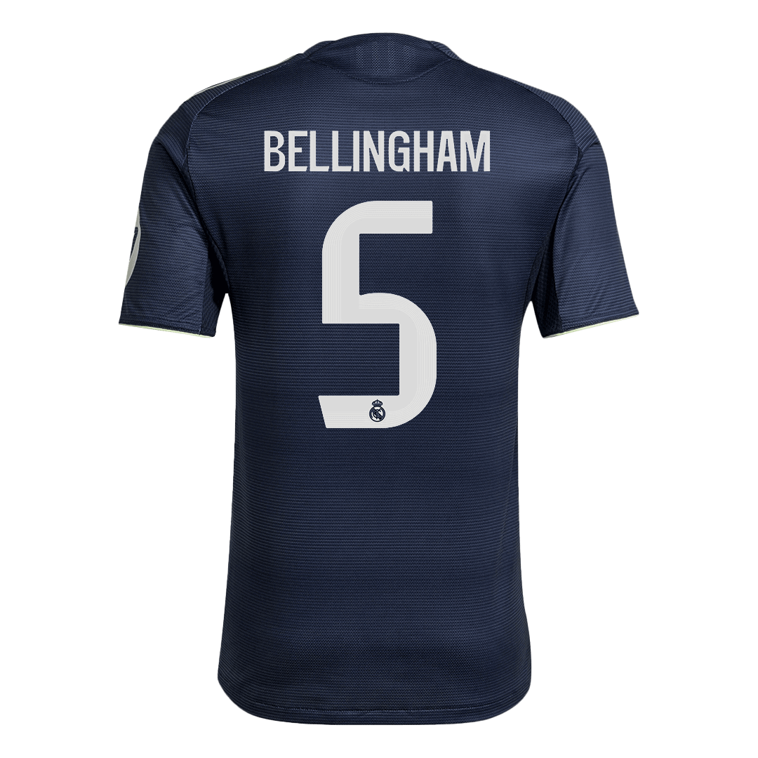 Tricouri Fotbal Real Madrid BELLINGHAM #5 Deplasare 2025/26 Authentic
