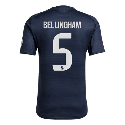 Tricouri Fotbal Real Madrid BELLINGHAM #5 Deplasare 2025/26 Authentic