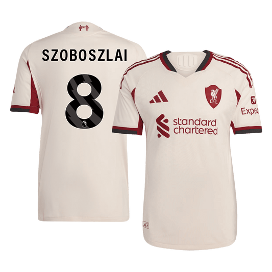 Tricouri Fotbal Liverpool SZOBOSZLAI #8 Deplasare 2025/26 Authentic