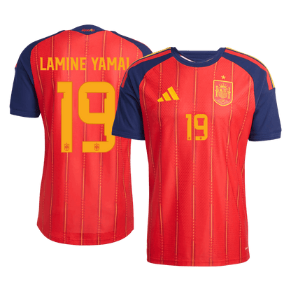 Tricouri Fotbal Spania LAMINE YAMAL #19 Acasă Cupa Mondială 2026 Authentic
