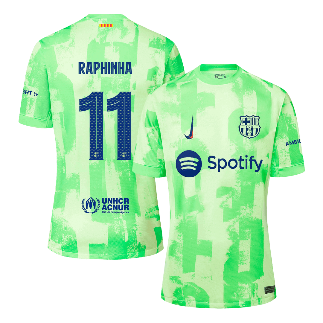 Tricouri Fotbal Barcelona RAPHINHA #11 Treilea 2024/25 UCL - Super (mărime mare)