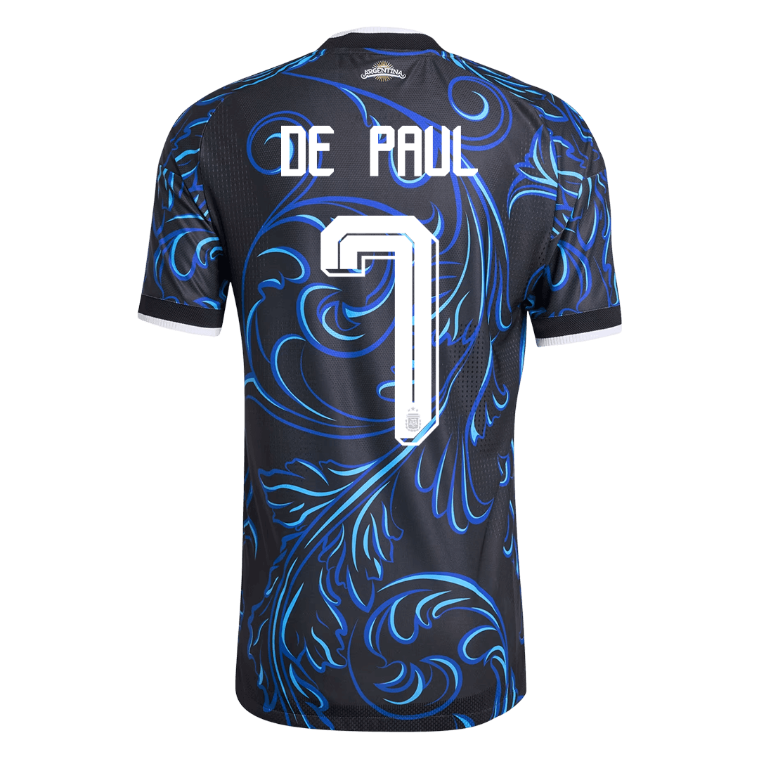 Tricouri Fotbal Argentina DE PAUL #7 Deplasare Cupa Mondială 2026 Authentic