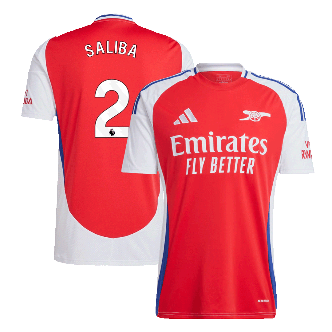 Tricouri Fotbal Arsenal SALIBA #2 Acasă 2024/25