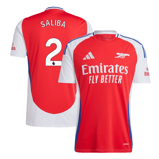 Tricouri Fotbal Arsenal SALIBA #2 Acasă 2024/25 (mărime mare)