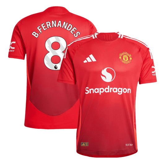 Tricouri Fotbal Manchester United B.FERNANDES #8 Acasă 2024/25 Authentic