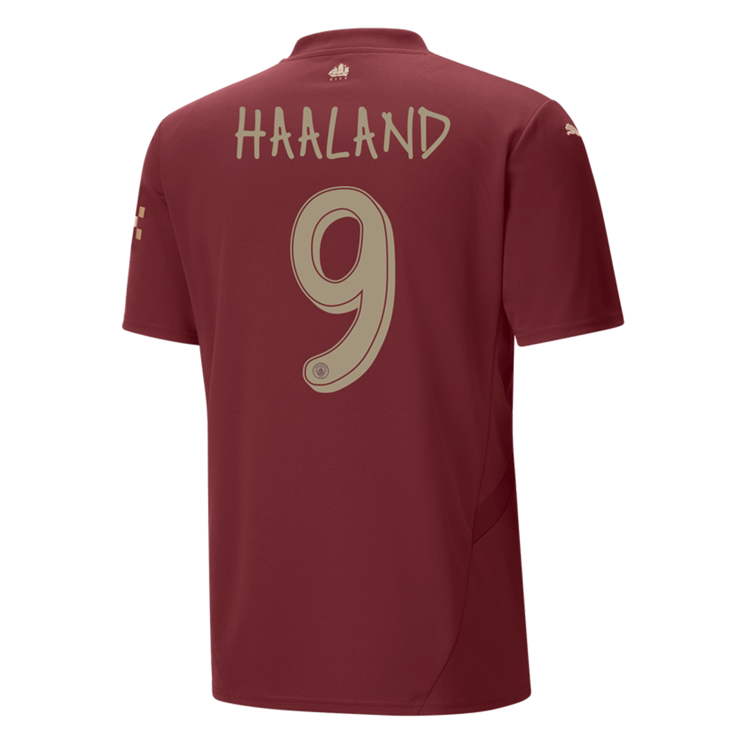 Tricouri Fotbal Manchester City HAALAND #9 Treilea 2024/25 - UCL (mărime mare)