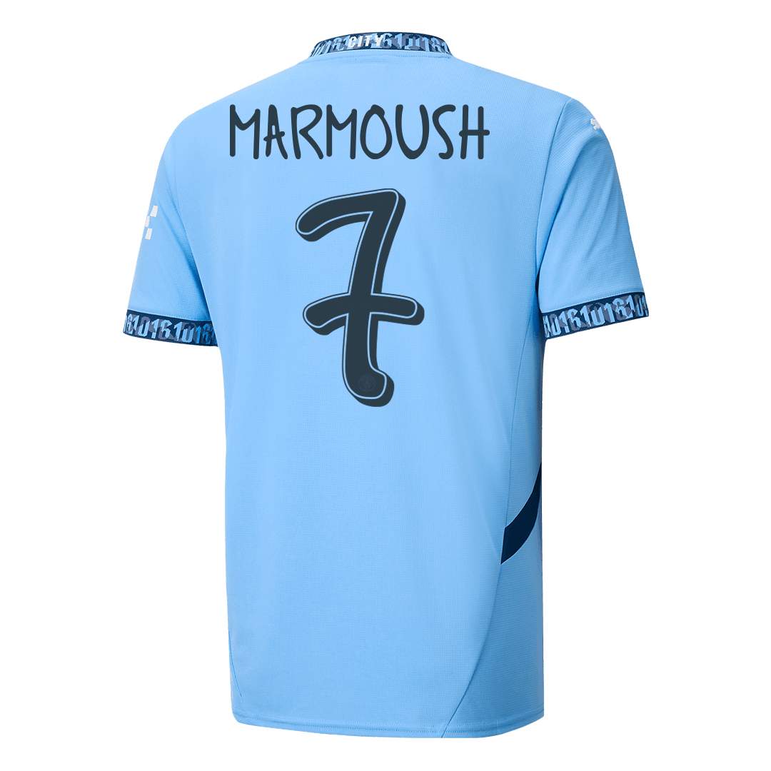 Tricouri Fotbal Manchester City MARMOUSH #7 Acasă 2024/25 UCL - Super (mărime mare)
