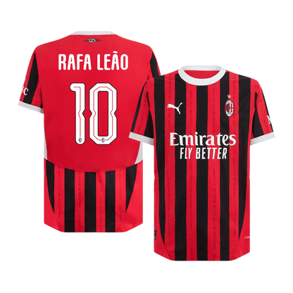 Tricouri Fotbal AC Milan RAFA LEÃO #10 Acasă 2024/25 Authentic - UCL