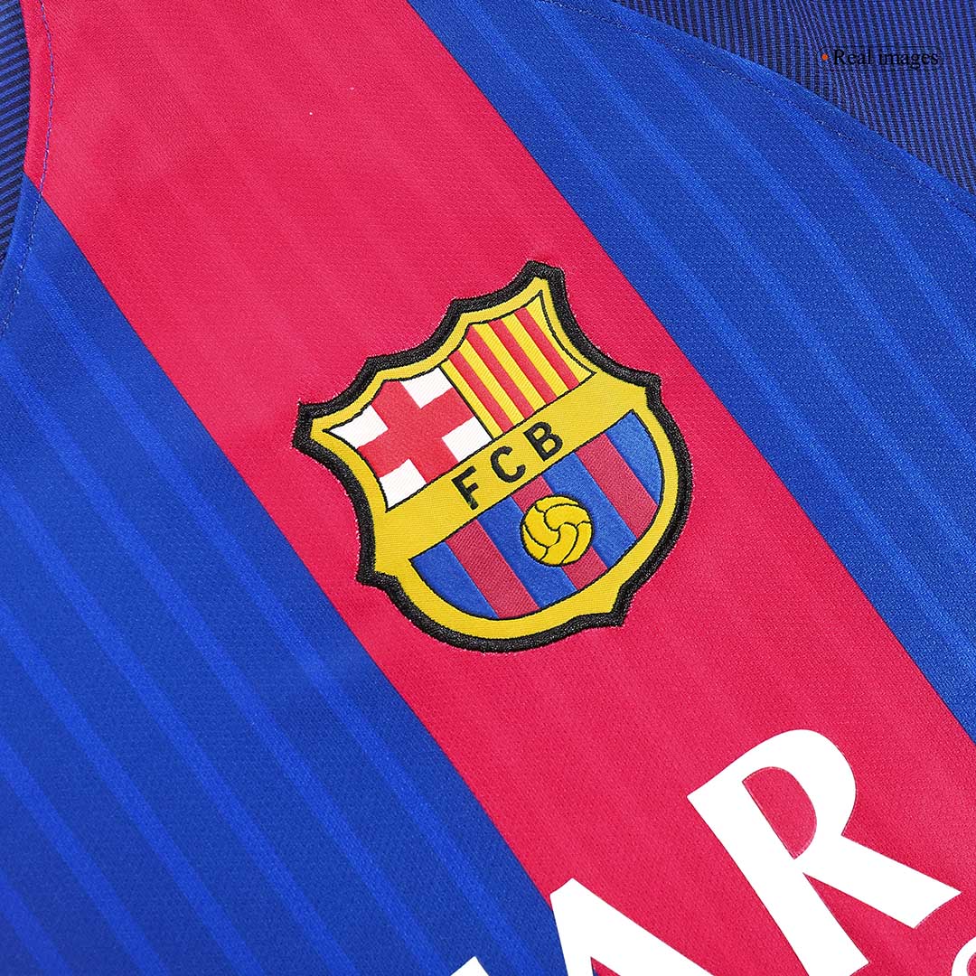 Tricouri Fotbal Vintage Barcelona Acasă 2016/17 (mărime mare)