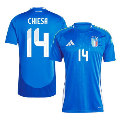 Tricouri Fotbal Italia CHIESA #14 Acasă 2024 (mărime mare)