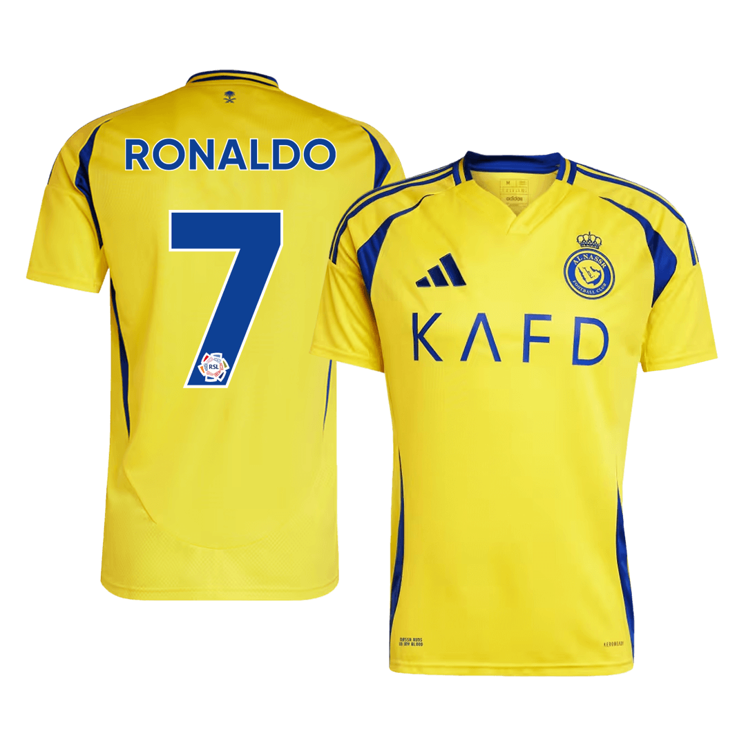 Tricouri Fotbal Al Nassr RONALDO #7 Acasă 2024/25 - Super (mărime mare)