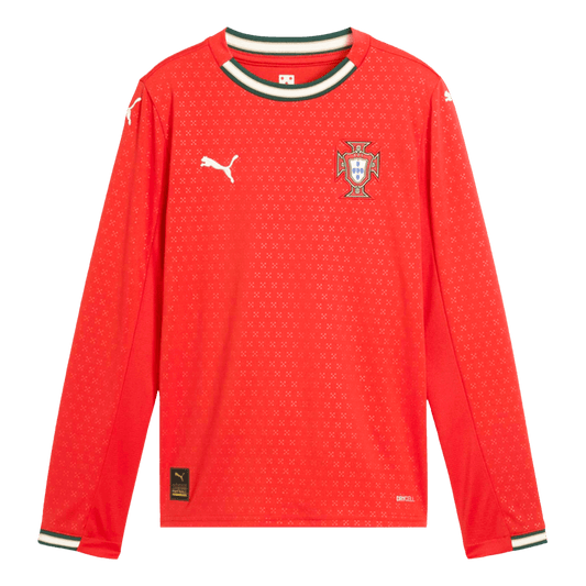 Tricouri Fotbal Portugalia Acasă 2025 Mânecă Lungă (mărime mare)