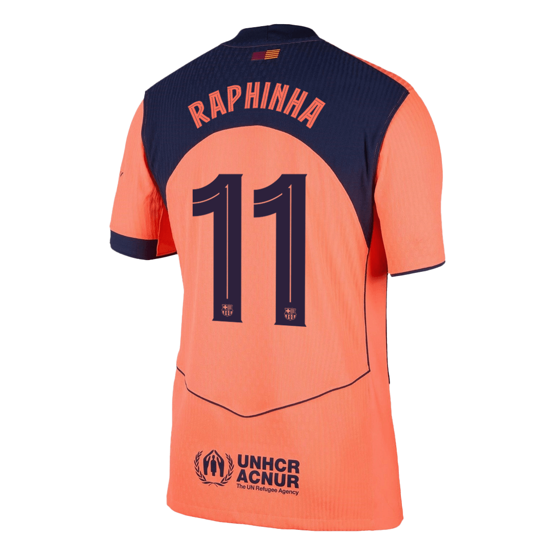 Tricouri Fotbal Barcelona RAPHINHA #11 Treilea 2025/26 Authentic - UCL