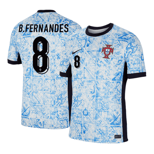 Tricouri Fotbal Portugalia B.FERNANDES #8 Deplasare 2024 (mărime mare)