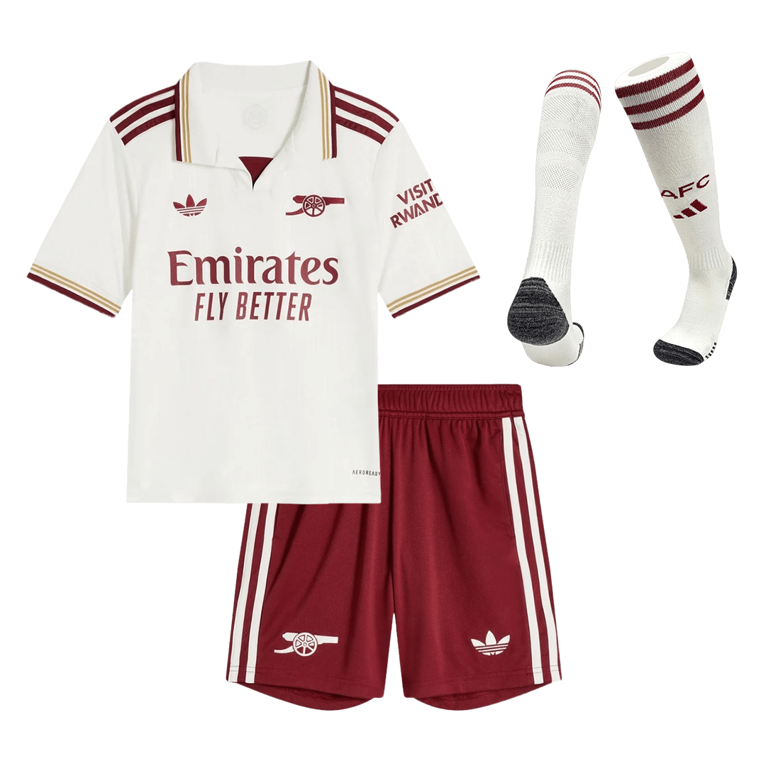 Set Tricouri Fotbal Arsenal Treilea 2025/26 Pentru Copii