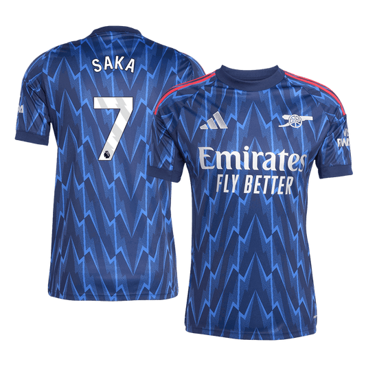 Tricouri Fotbal Arsenal SAKA #7 Deplasare 2025/26