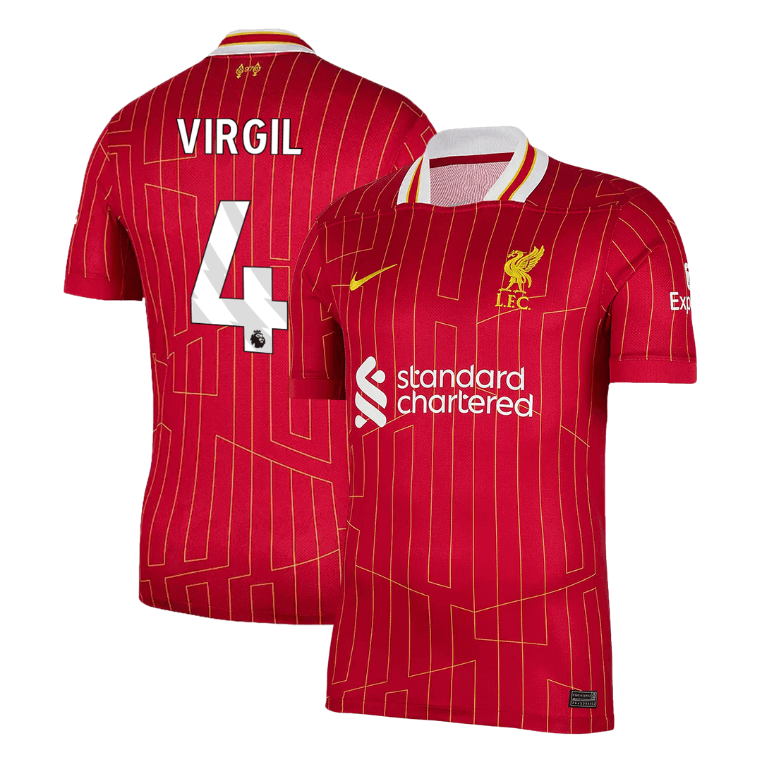 Tricouri Fotbal Liverpool VIRGIL #4 Acasă 2024/25 - Super (mărime mare)
