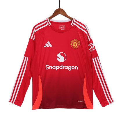 Tricouri Fotbal Manchester United Acasă 2024/25 Mânecă Lungă