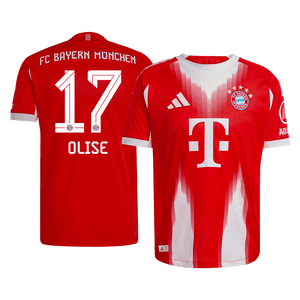 Tricouri Fotbal Bayern Munchen OLISE #17 Acasă 2025/26 Authentic