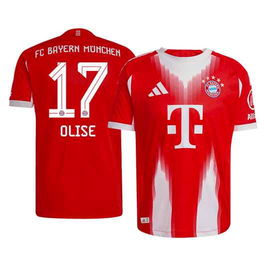 Tricouri Fotbal Bayern Munchen OLISE #17 Acasă 2025/26 Authentic