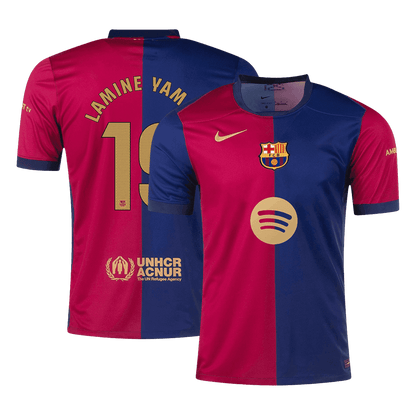 Tricouri Fotbal Barcelona LAMINE YAMAL #19 Acasă 2024/25 (Spotify Logo Without Text) - Super