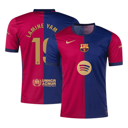 Tricouri Fotbal Barcelona LAMINE YAMAL #19 Acasă 2024/25 (Spotify Logo Without Text) (mărime mare)