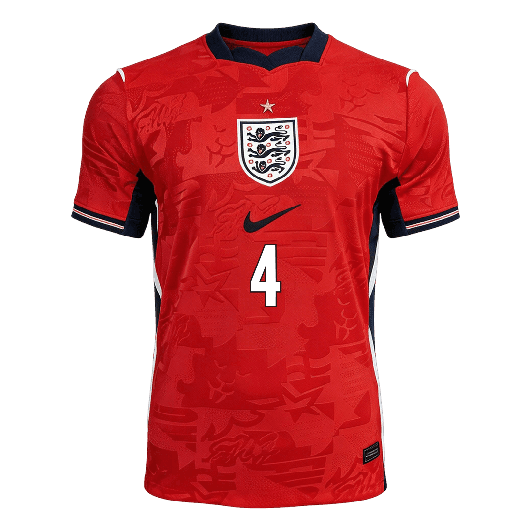 Tricouri Fotbal Anglia RICE #4 Deplasare Cupa Mondială 2026 Authentic